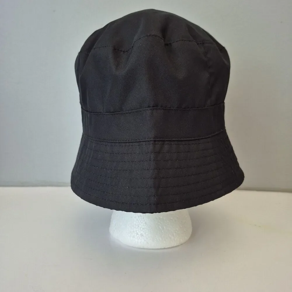 Totes Black Logo Reversible Water Resistant Bucket Hat Womens One Size